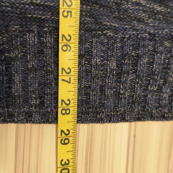 Lucky Brand Men's Quarter Zip Chunky Knit Neck Jumper Sweater Blue Medium Preppy - Picture 9 of 10